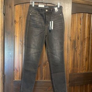 Judy Blue Washed Charcoal High-Rise Skinny Jeans